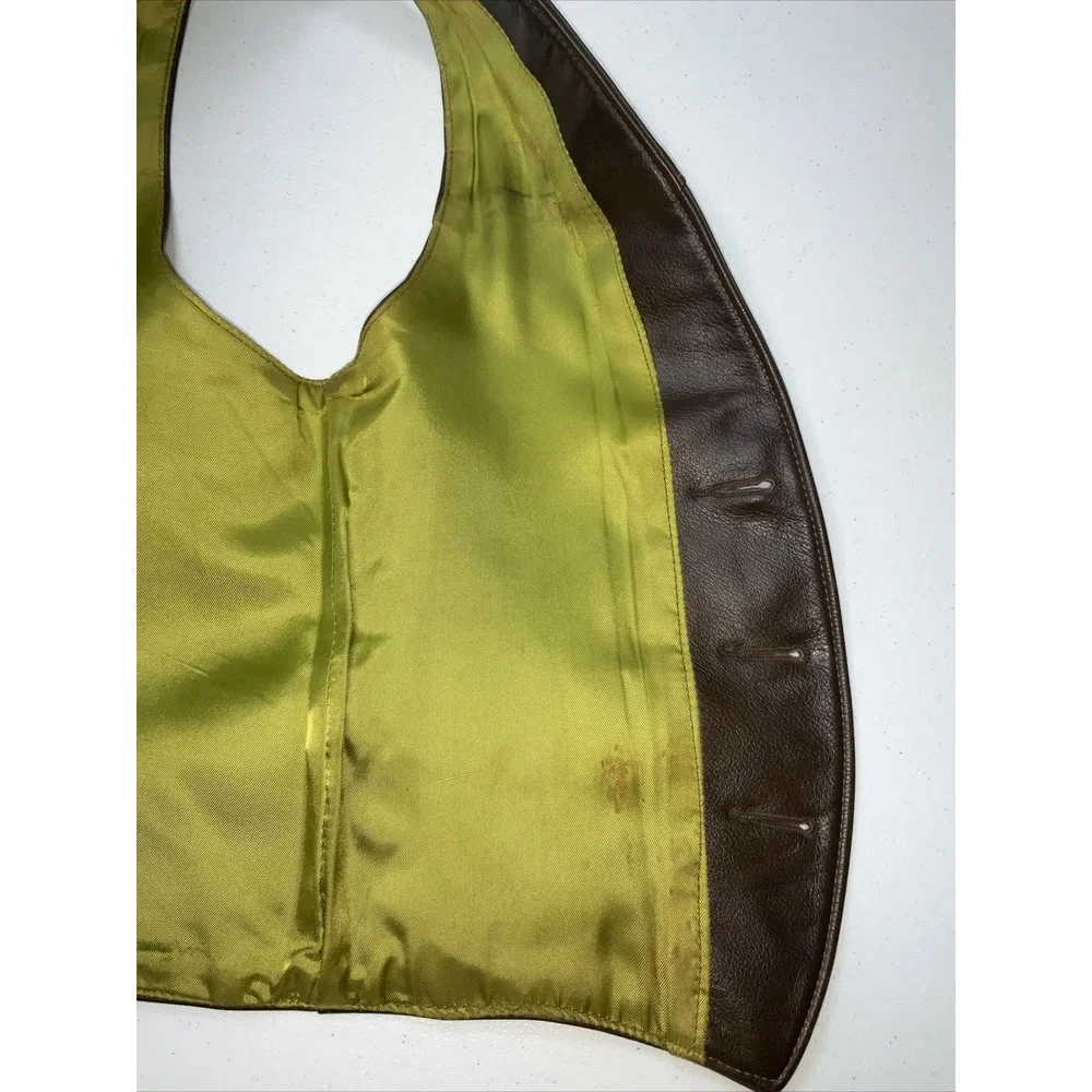 Vintage‎ Genuine Leather By Berman Buckskin Leather Vest 70s Rider Biker Sz 36
